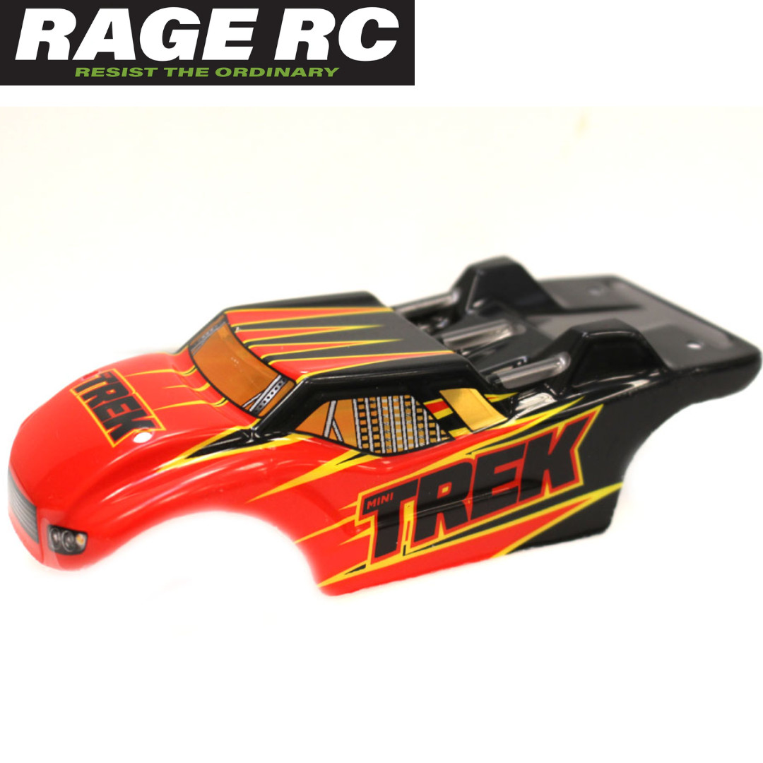 Rage RC RGRC2453R Mini Trek Body Red 1/24 Micro Car Truck Truggy Part