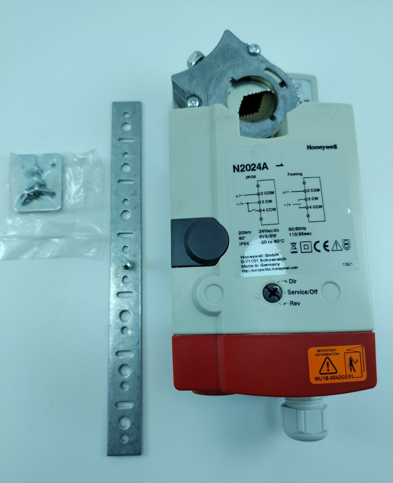 Honeywell N2024A Smart Act Damper Actuator20Nm, 24Vac/dc
