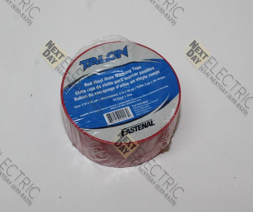 Talon, 1014654, Vinyl Tape Floor Marker Marking 2" 2 Inches 36y Red Tape Aisle