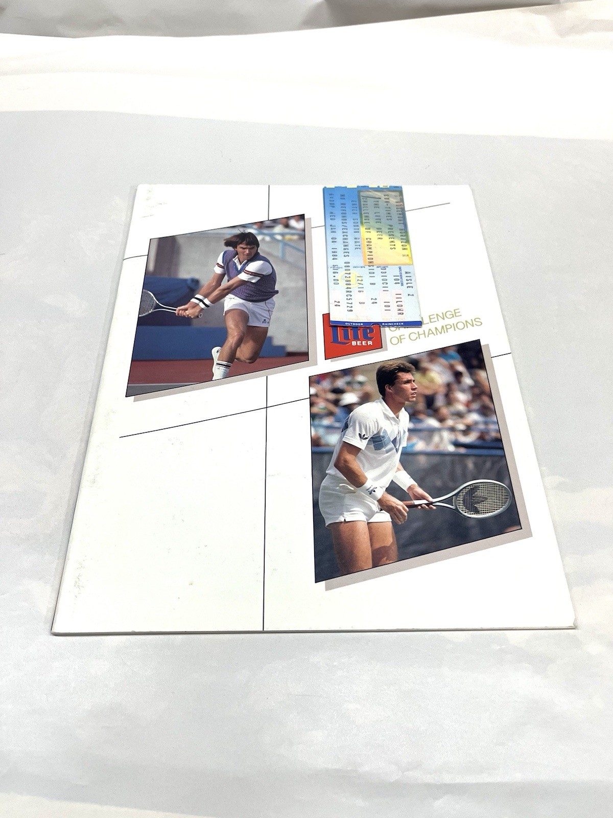 1980 Chicago Sun Times Challenge Of Champions Tennis Program w/ Ticket