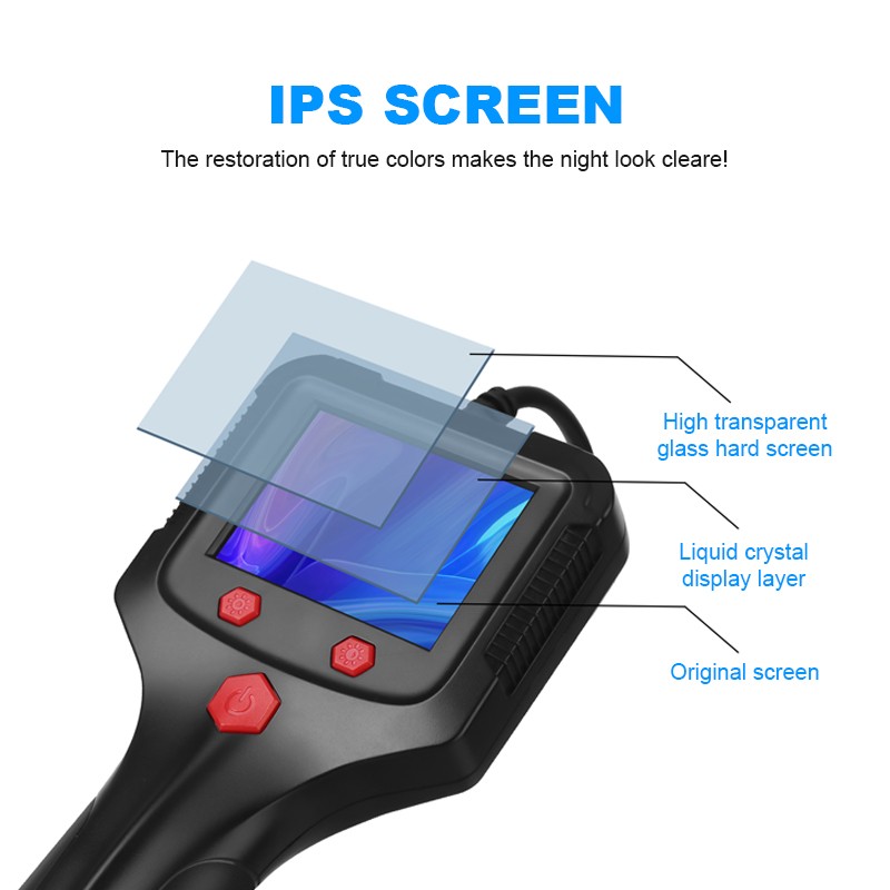 Handheld 2.4" Endoscope IP68 Waterproof Industrial Borescope Inspection Camera