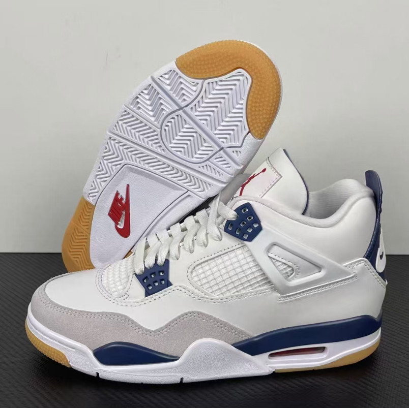 SB x Air Jordan 4 Retro SP Navy Men's Mid-Top Basketball Shoes