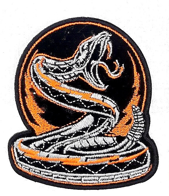 Coiled Rattlesnake  Iron On Patch 3"X 3 1/2"
