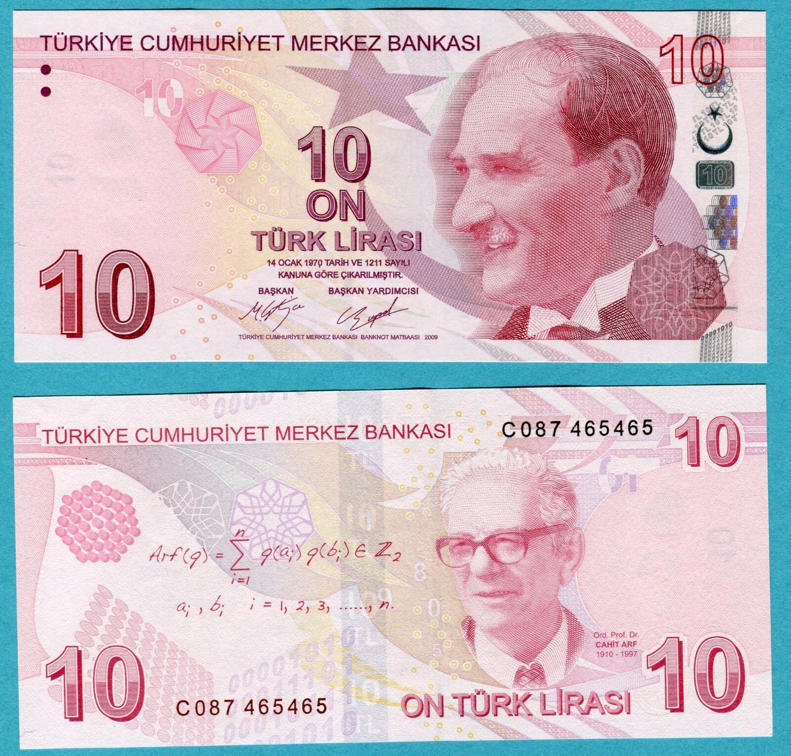 Turkey 10 Lira 2009(2017) P223c UNC**New