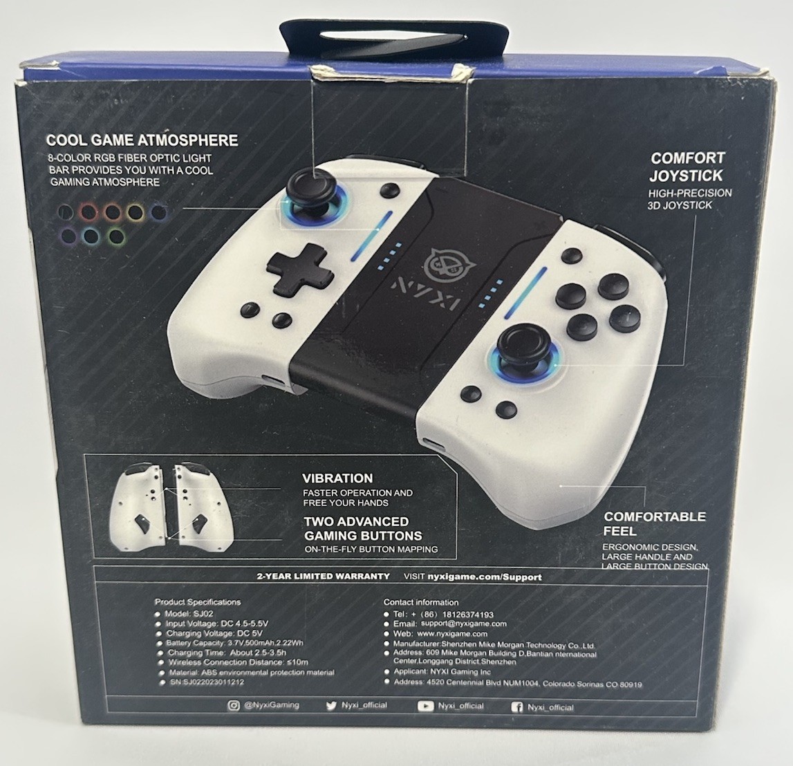 NYXI HYPERION WIRLESS NINTENDO SWITCH CONTROLLER WHITE *NEW - OPEN BOX*