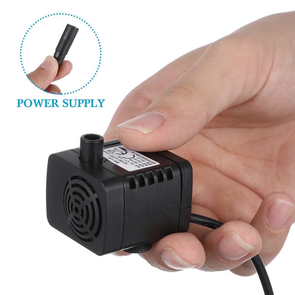 12 V250L/H Water Pump Aquarium Mini Submersible Battery Powered Portable