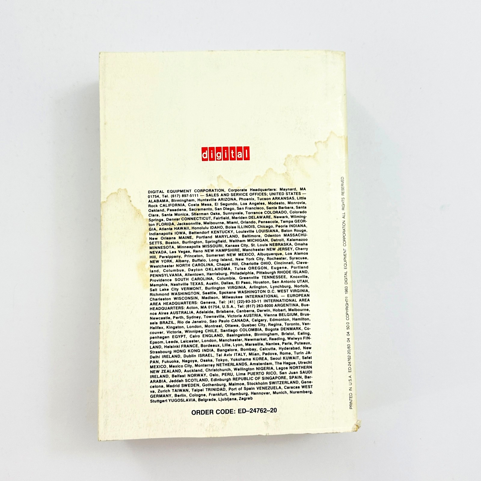 Digital PDP-11 Software Source Book WORN READING COPY First Edition 1983