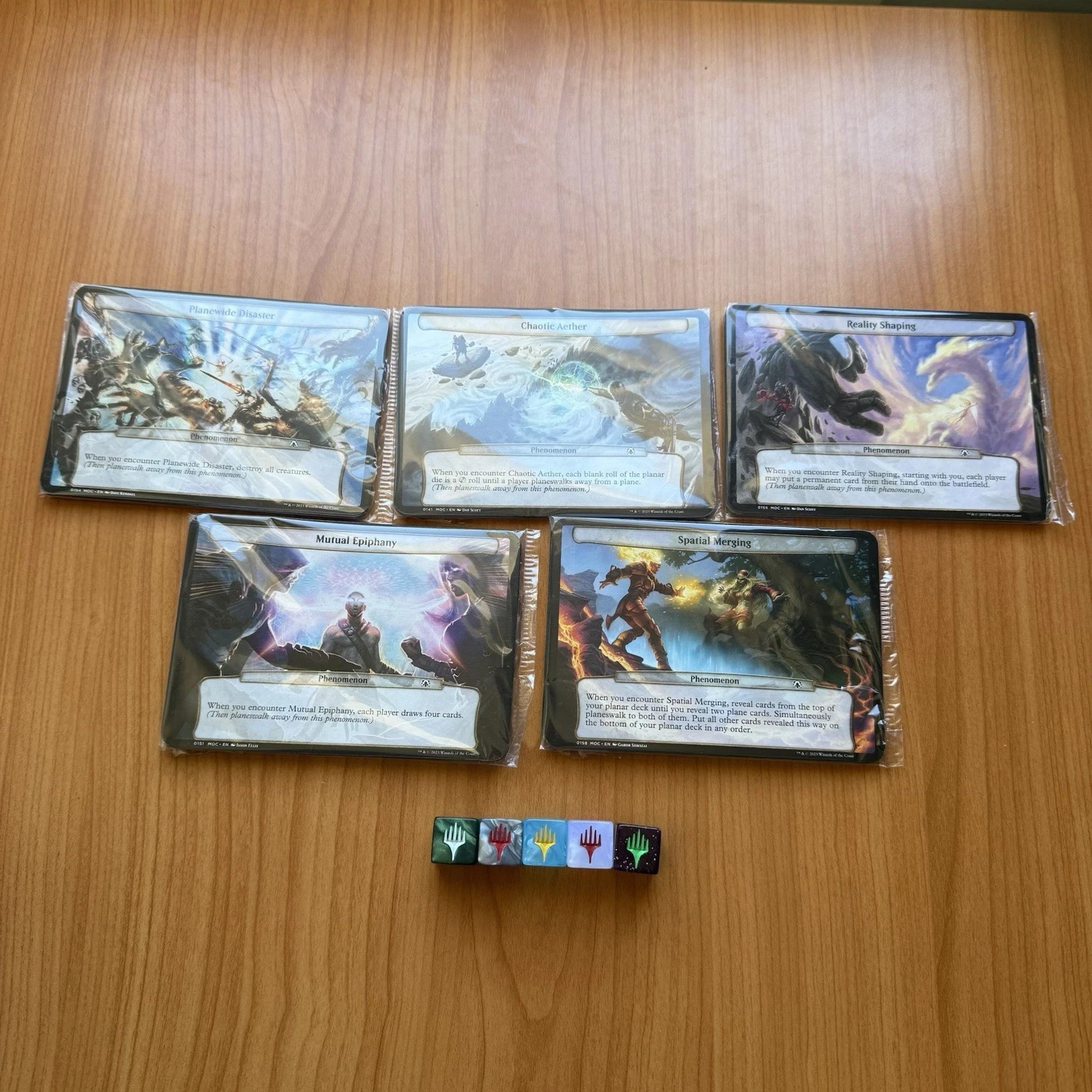 MTG - March Of The Machine - COMPLETE Planechase Set - SEALED PACKS & All 5 Dice