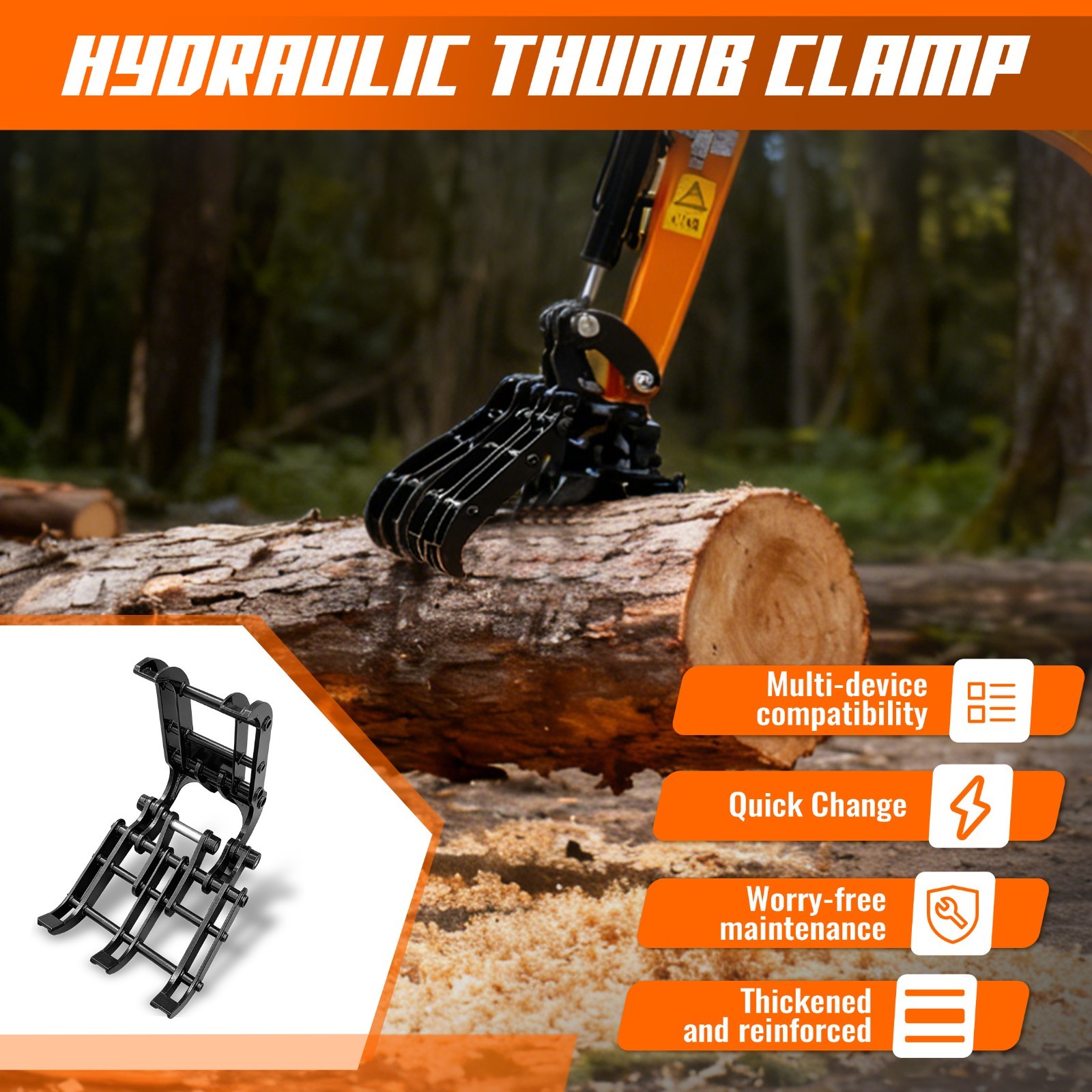 Ultimate 9-in-1 Digger Attachment Set: From Demolition to Leveling & Raking