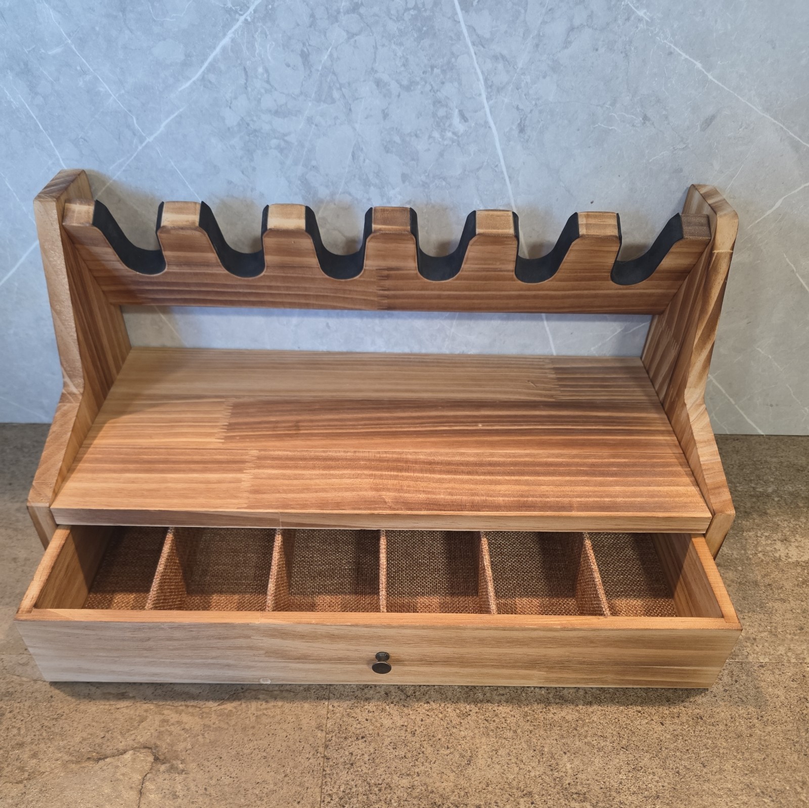 Pistol Rack Solid Wood Handgun Gun Rack Holder Organizer Stack on Gun Cabinet