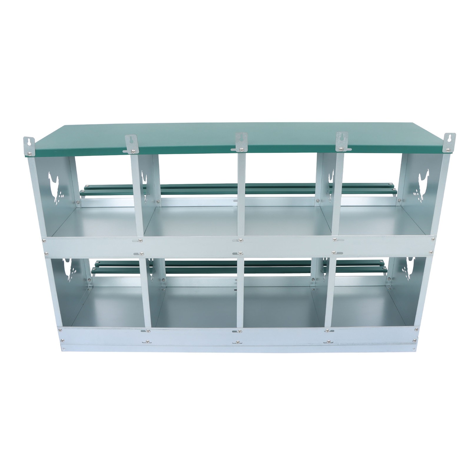 Easy To Install 8 Hole Metal Chicken Nesting Boxes For Chicken Hens Laying Eggs