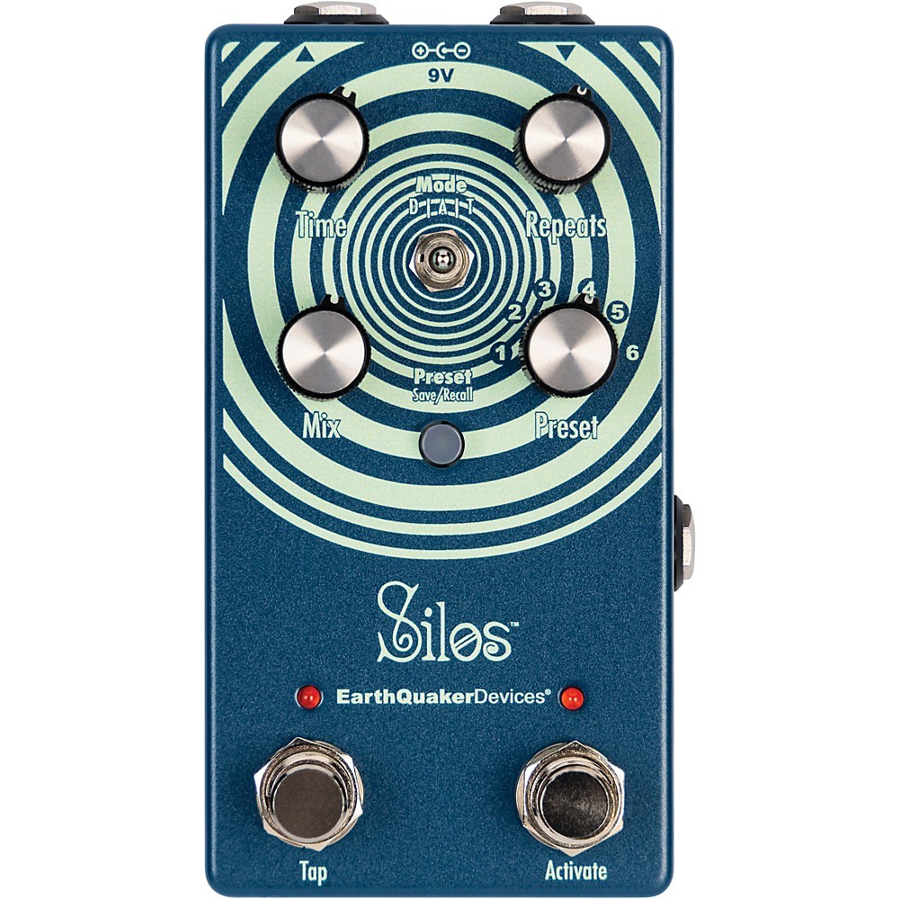 EarthQuaker Silos MultiGenerational Time Reflection Device Delay Pedal Ocean Bl