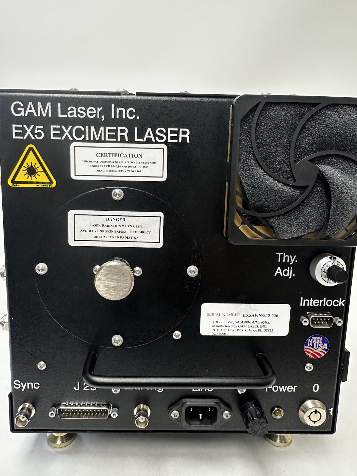 GAM Laser, Inc. EX5 Excimer Laser