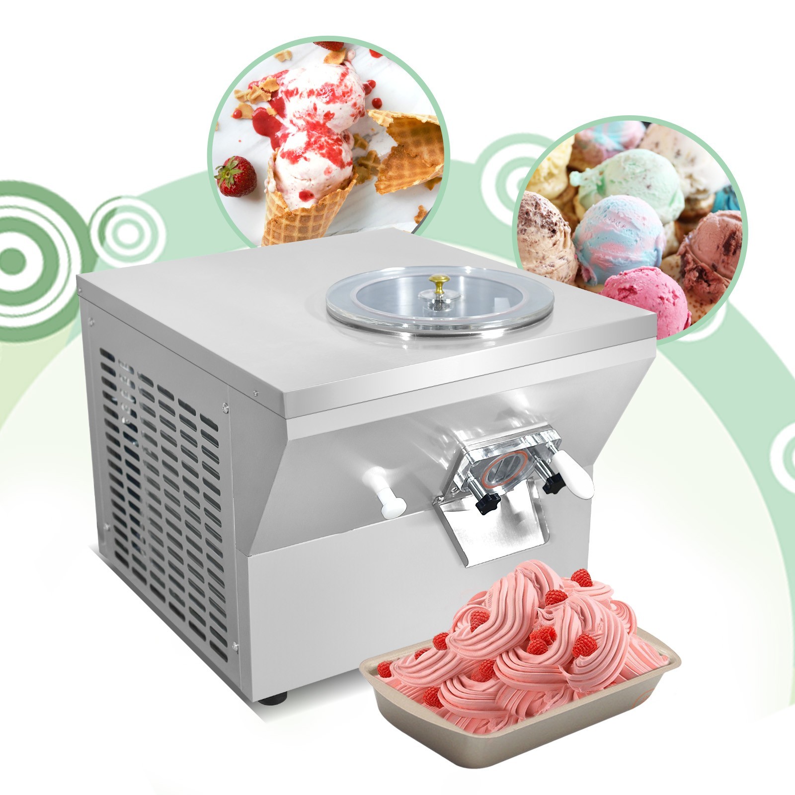 USA Kolice Countertop Italian Hard ice Cream Maker Fresh Fruit Ice Cream Maker