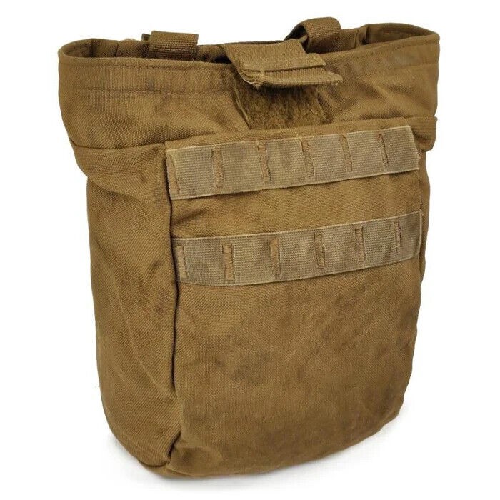 USMC Roll-Up Dump Pouch DAMAGED- Marine Corps Coyote Brown Pouch Empty Magazines