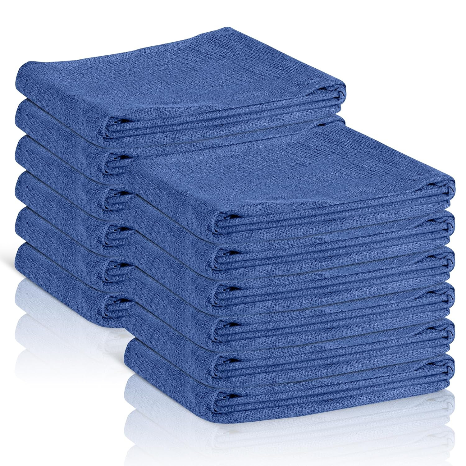 Surgical Towels for Cleaning Huck Towels 12 Pack 100% Cotton Size 15X25 Blue Cle