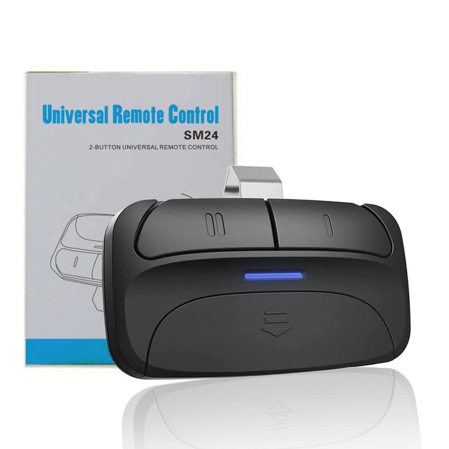 Universal 2-Button Garage Door Opener Remote, Works with Chamberlain, LiftMas...