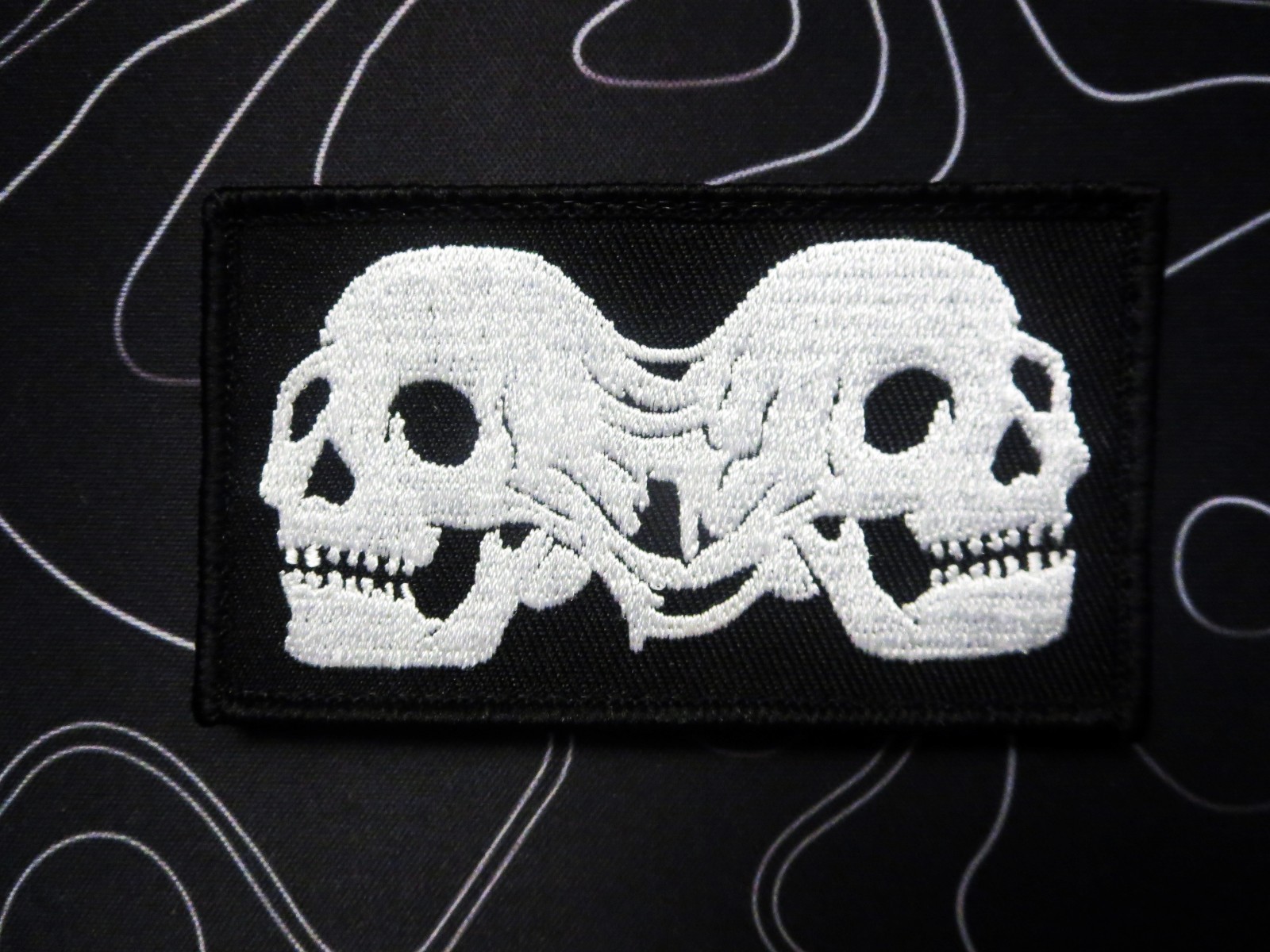 FORWARD OBSERVATIONS GROUP FOG MELTY BOYS EMBROIDERED PATCH BLACK WHITE STITCHED