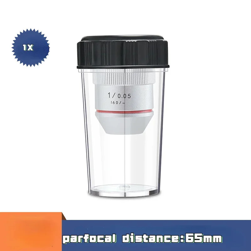 1X/2X Achromatic Bio-microscope Objective Lens Infinity Standard RMS 20.2 Thread