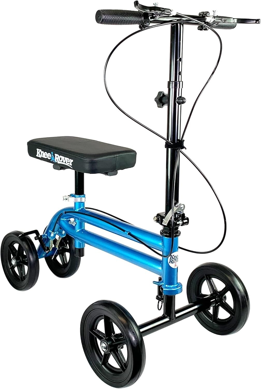 Foldable Steerable Knee Scooter - Reliable Mobility Aid for Foot Surgery, Blue