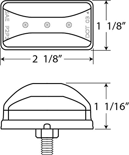 Optronics MCL95AS LED Marker/Clearance Light, Amber