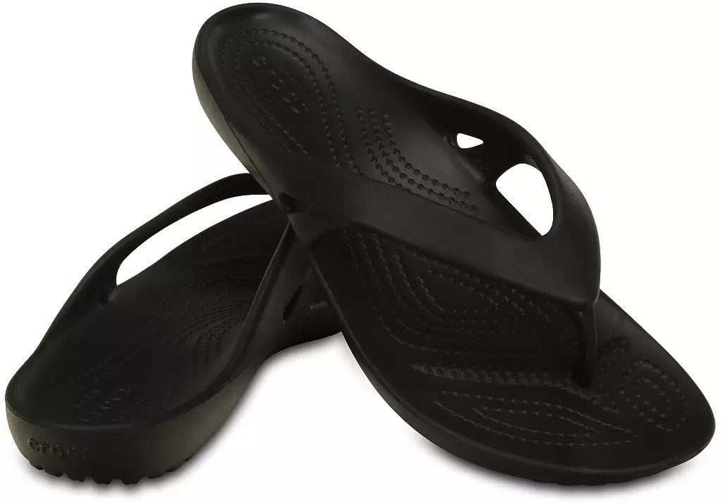 Crocs Womens Kadee II Flip Flop Black Size 7 NWT