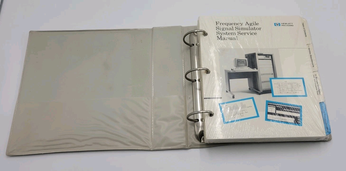 HP Frequency Agile Signal Simulator System Service Manual E2500-90005 9282-1083