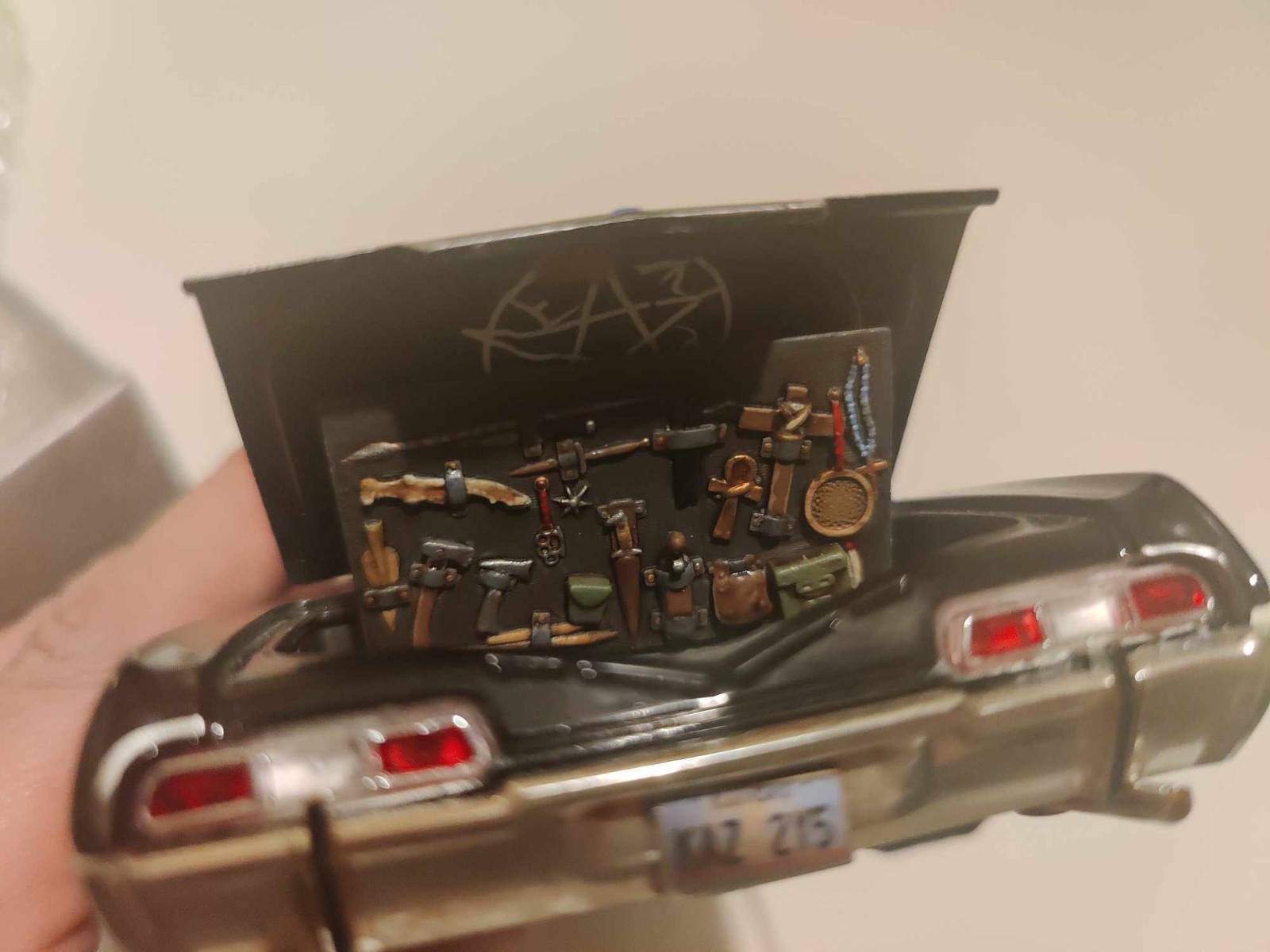 3D Printed 1/25 Supernatural 1967 Impala Trunk Weapon Detail Set for Baby AMT Ki