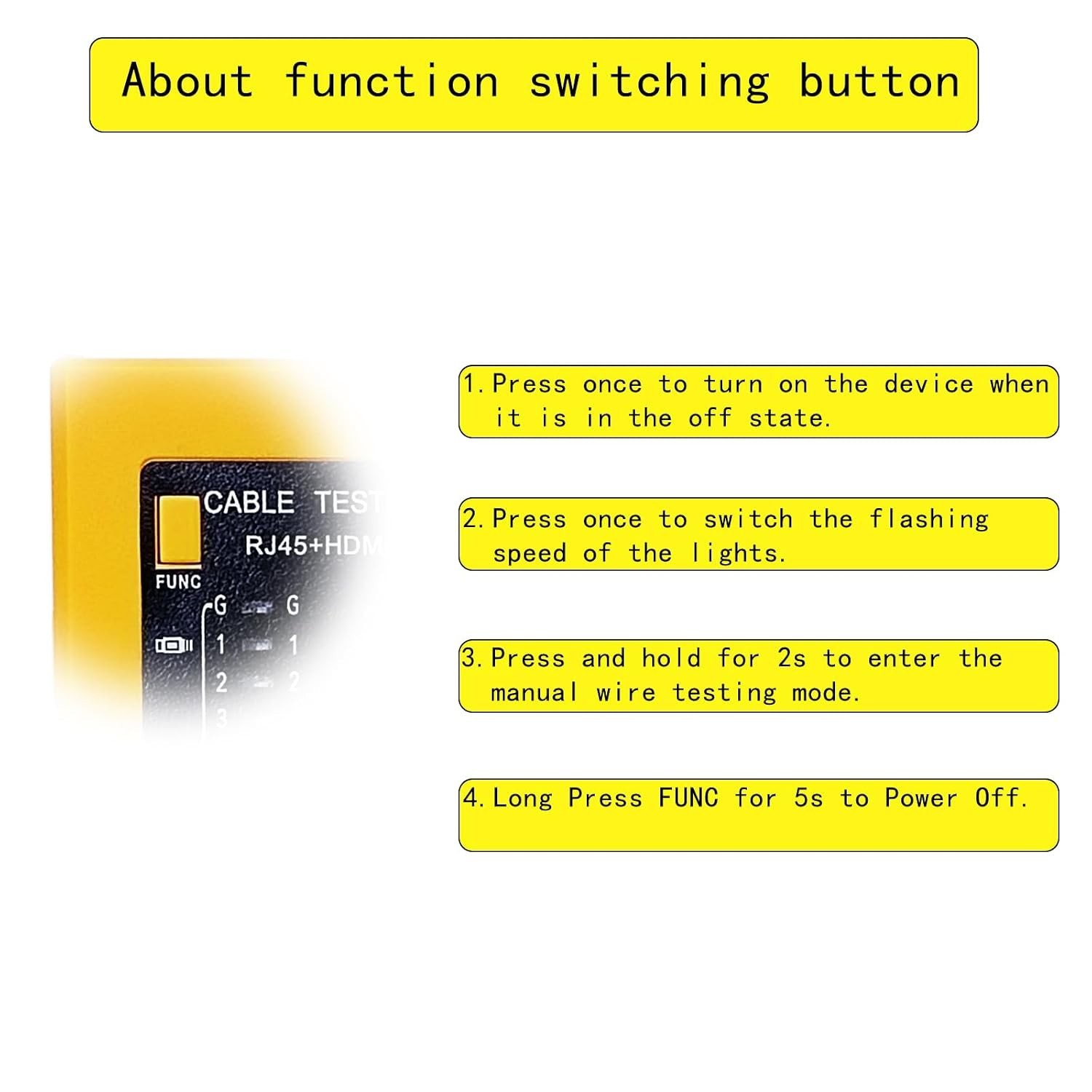 Professional HDMI & RJ45 Cable Tester - Quick Connectivity Diagnostics