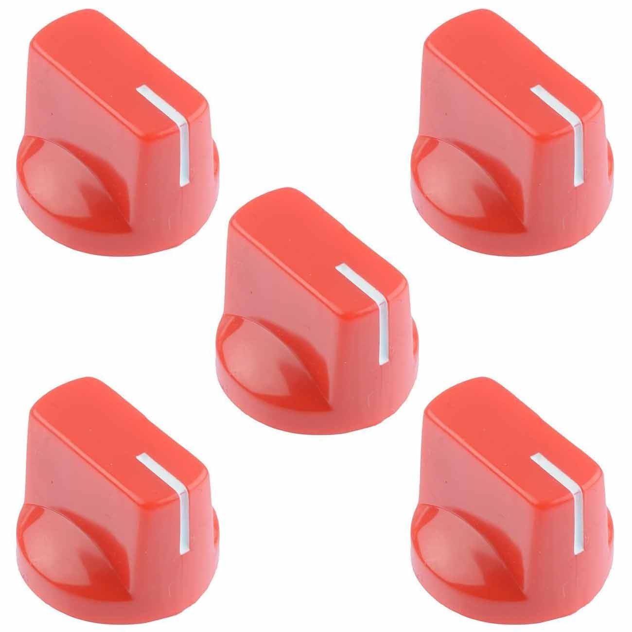 5 x Red Davies 1510 Style Pointer Knob