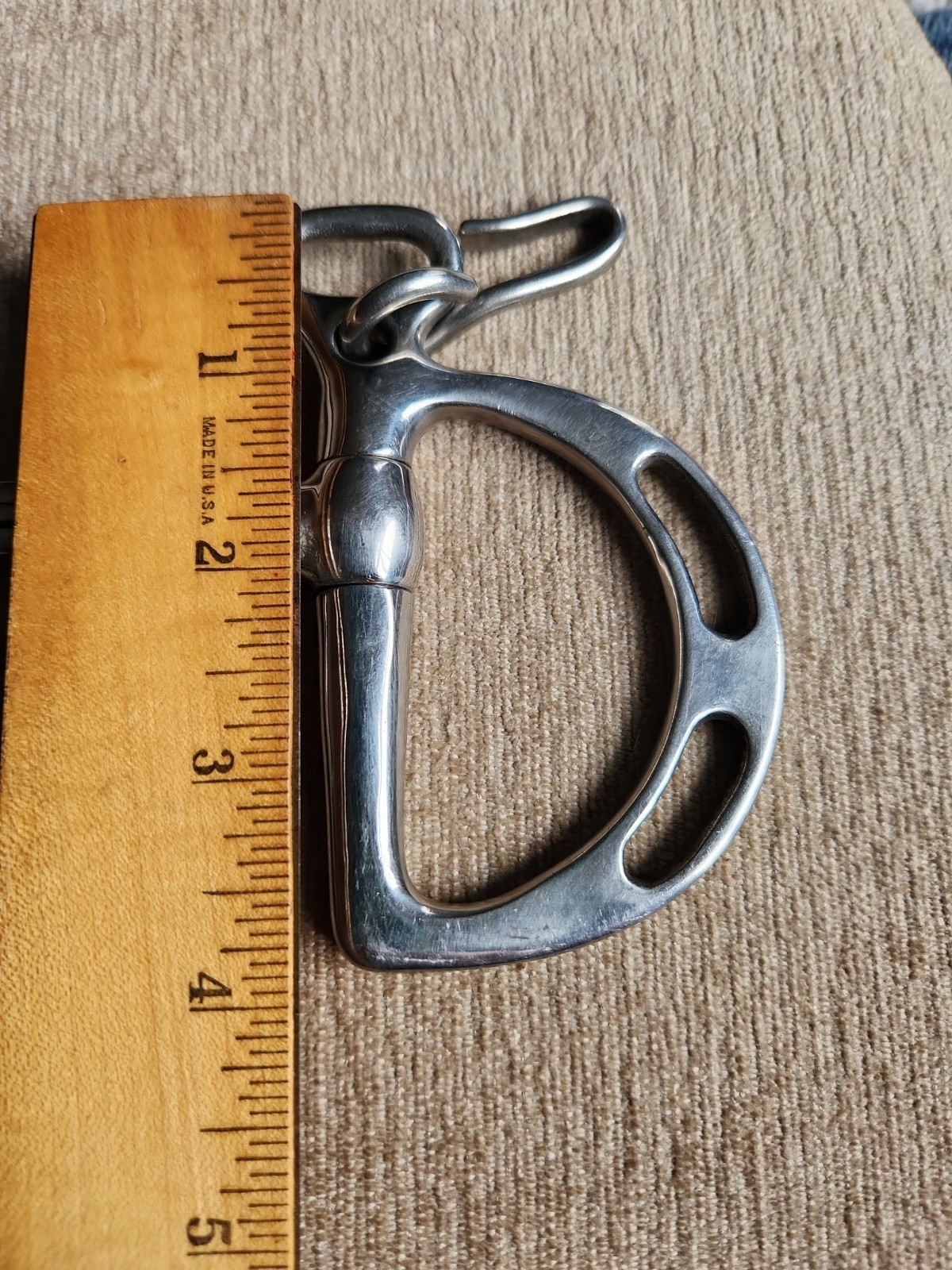 Centaur 5" Horse Bit Kimberwick Double Hinged D Cheeks With Copper Roller