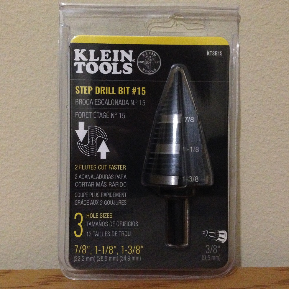 KLEIN Step UniBit Drill Bit Panel Metal Hole Saw 7/8 to 1-3/8   dewalt greenlee