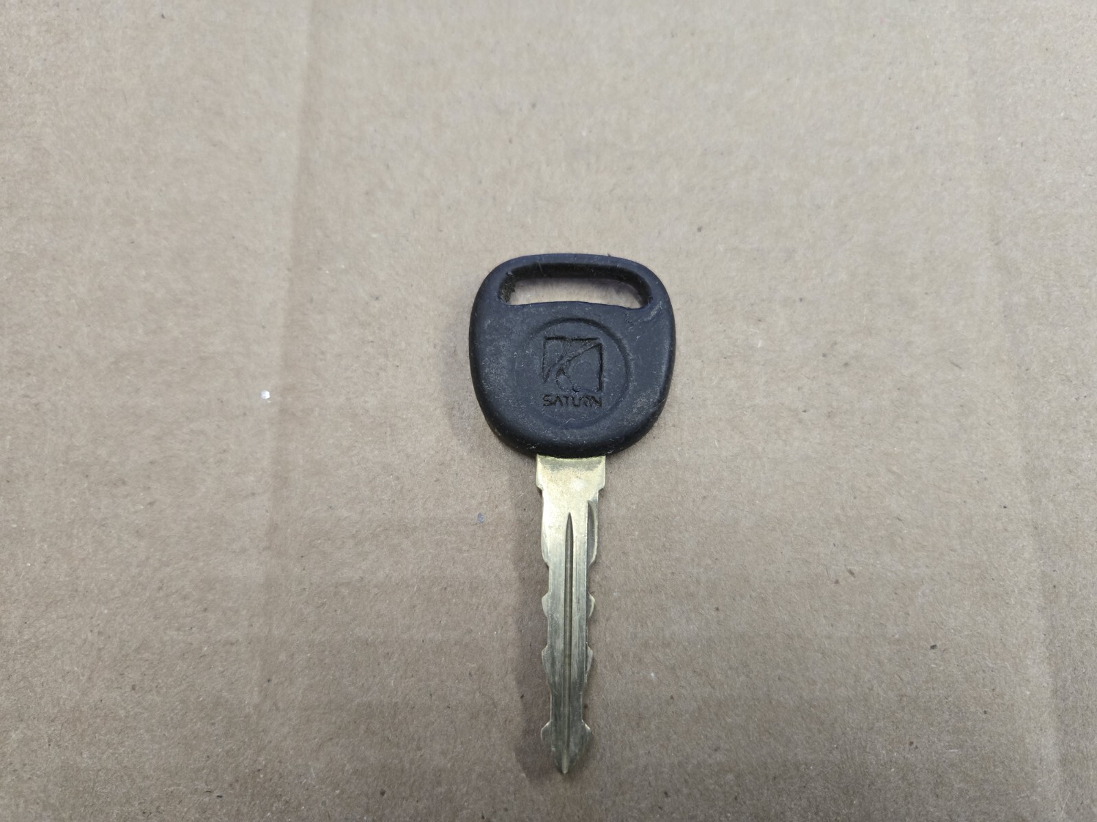 Saturn OEM Factory Black & Chrome Ignition Door Key