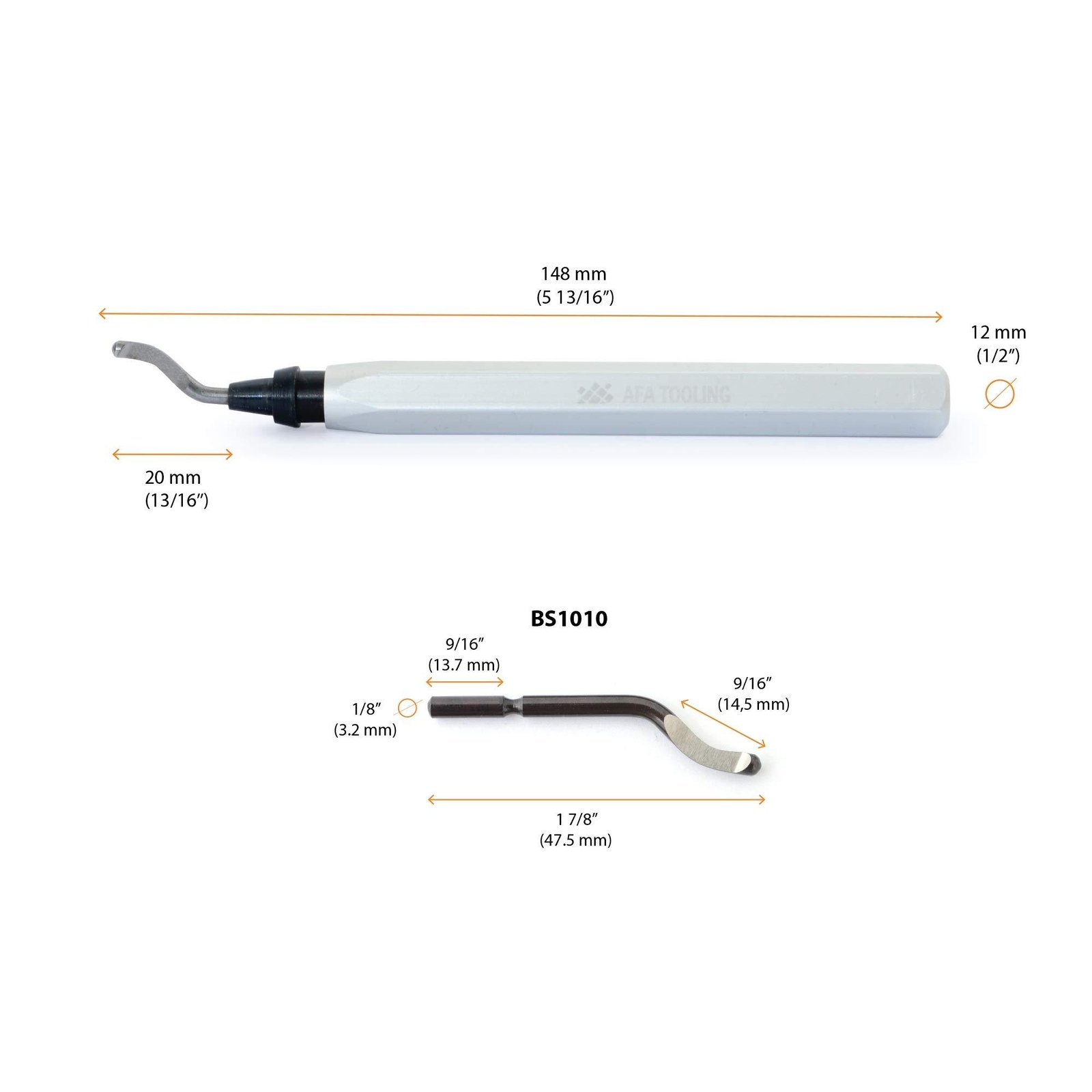 AFA Tooling Deburring Tool with a Blade and Pack of 10 Extra Blades
