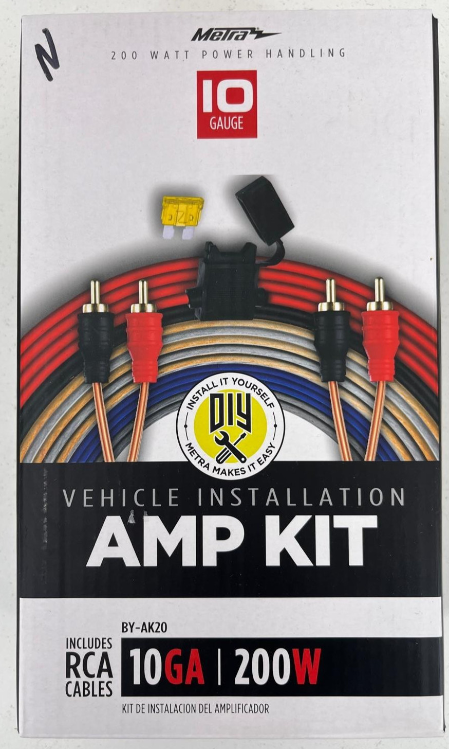 METRA Vehicle Installation Amp Kit 10 Gauge 200 W Power Handling 17' BY-AK20