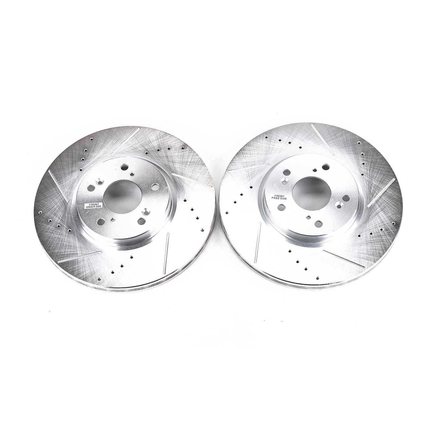 Power Stop JBR1143XPR Drilled & Slotted Front Rotor Set for 04-08 ACURA TL