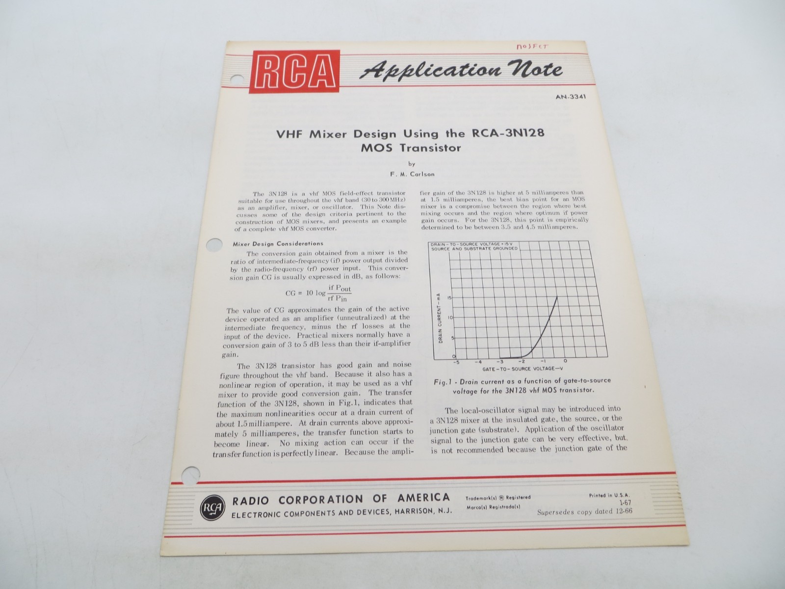 RCA Lot of 7 Vintage Tech Application Sheets vtg data reference papers