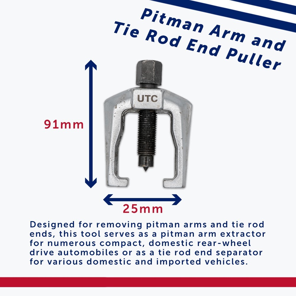 5pcs Front End Service Tool Set Pitman Arm Puller Remover Ball Joint Tie Rod Kit