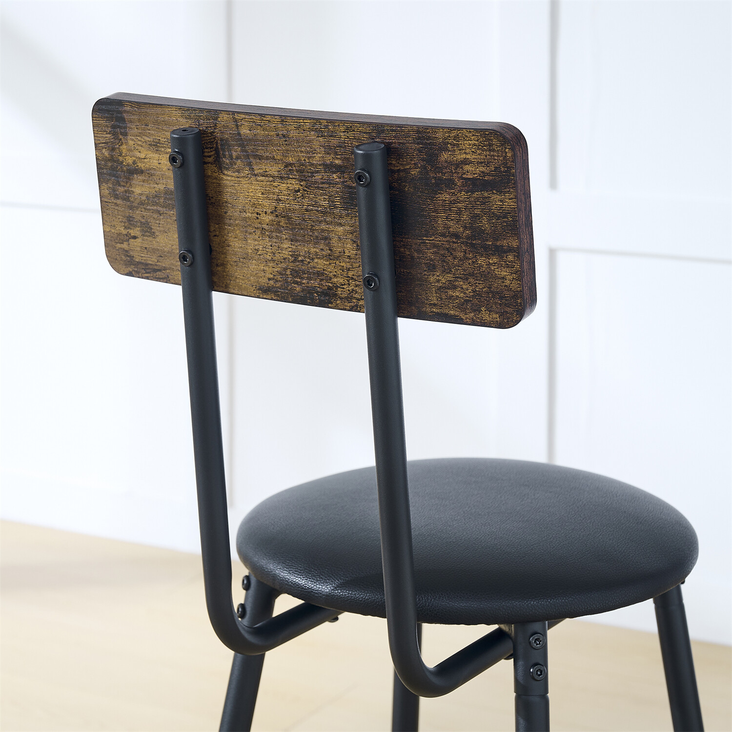 3/5 Piece Bar Table Set Counter Height Kitchen Dining Pub Table w/ Bar Stools