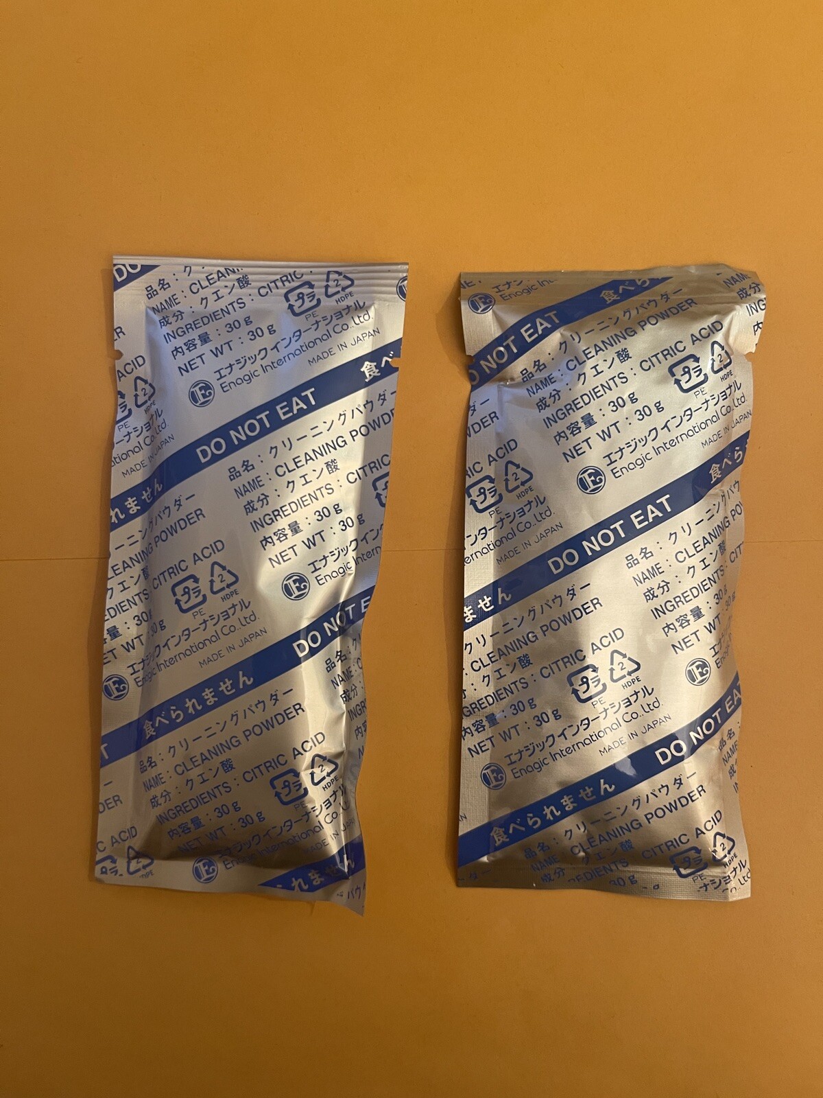 Pack of Two Cleaning Powder KANGEN ENAGIC Alkaline Water LEVELUK Cleaner Citric