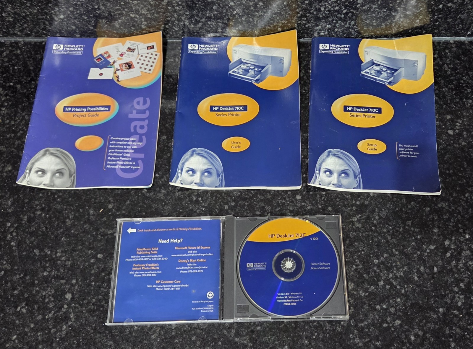 HP Deskjet 712C Printer Drivers CD-Rom Sotware Hewlett Packard V 10.3