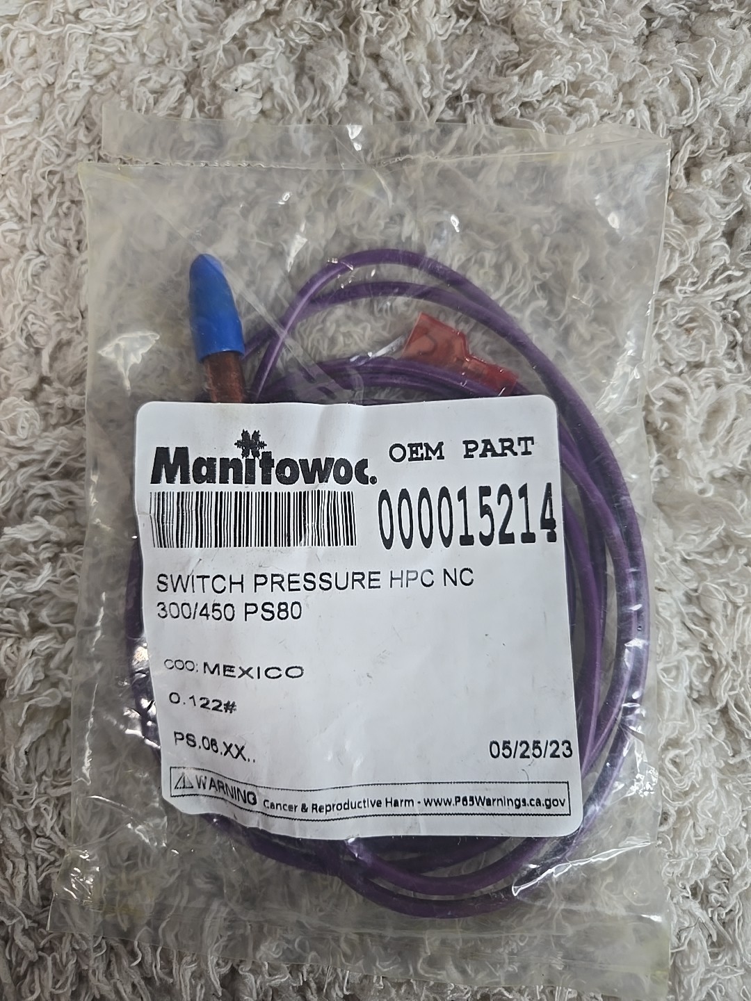 Manitowoc Ice Switch Pressure Hpc Nc 300/450 000015214 - Genuine OEM Replacement