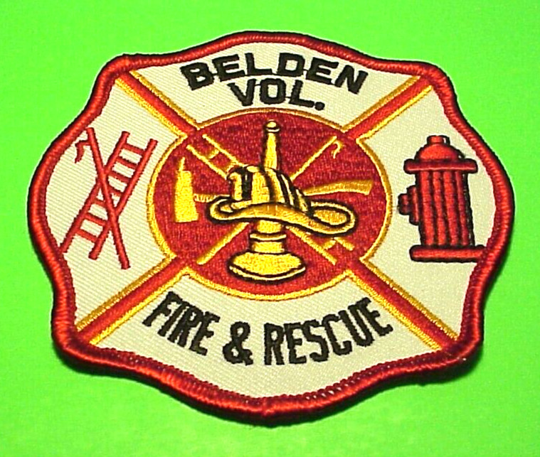BELDEN  MISSISSIPPI  MS  FIRE / RESCUE  4"  FIRE DEPT  PATCH FREE SHIPPING!!!