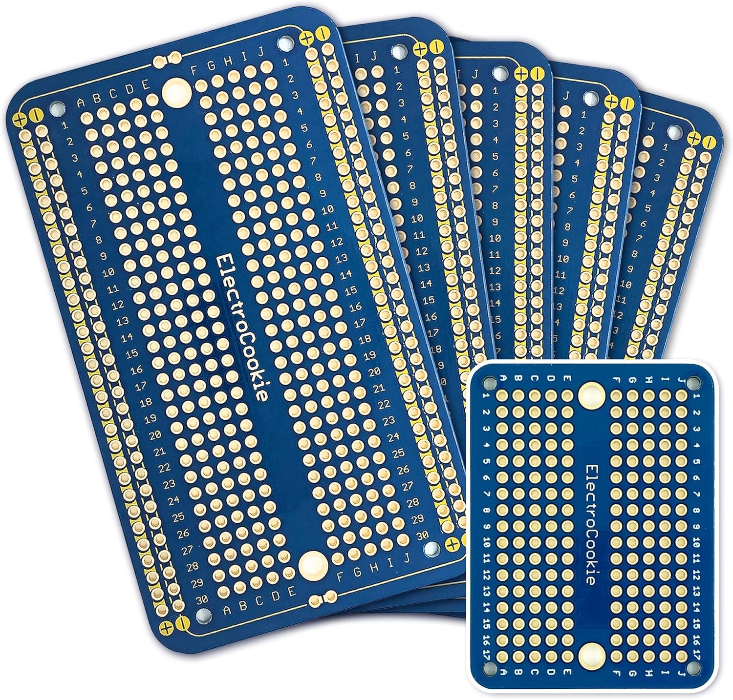 ElectroCookie Solderable Breadboard PCB Board for Electronics Projects