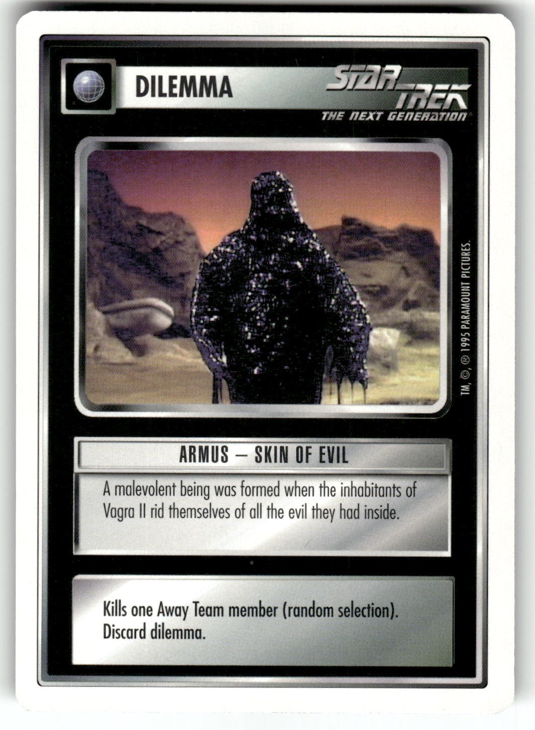 1995 Star Trek Unlimited Premiere Card Armus - Skin of Evil
