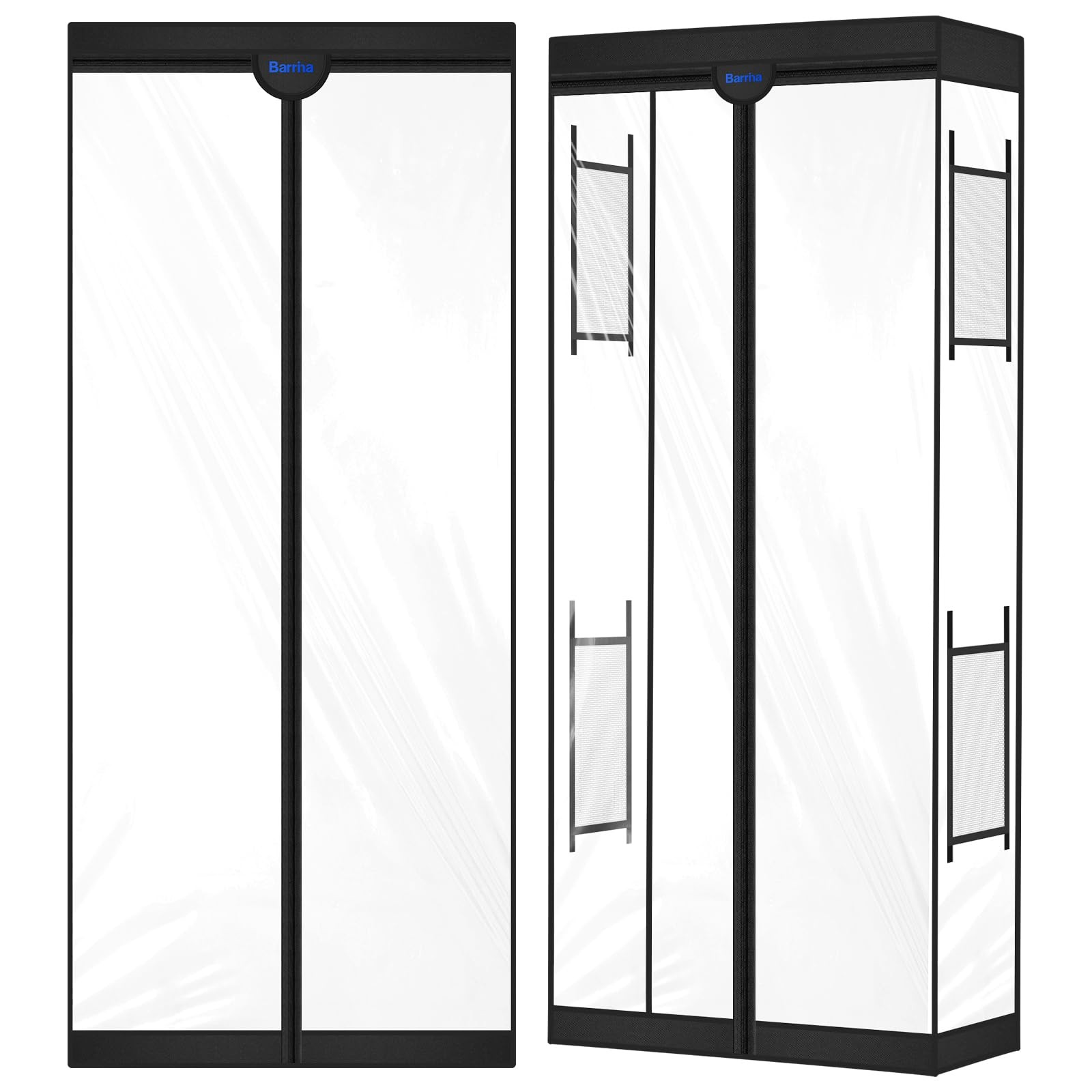 Plant Stand Tent, Clear, 30.3 x 15.0 x 70.1IN, T-Zipper, Double Sided Windows...