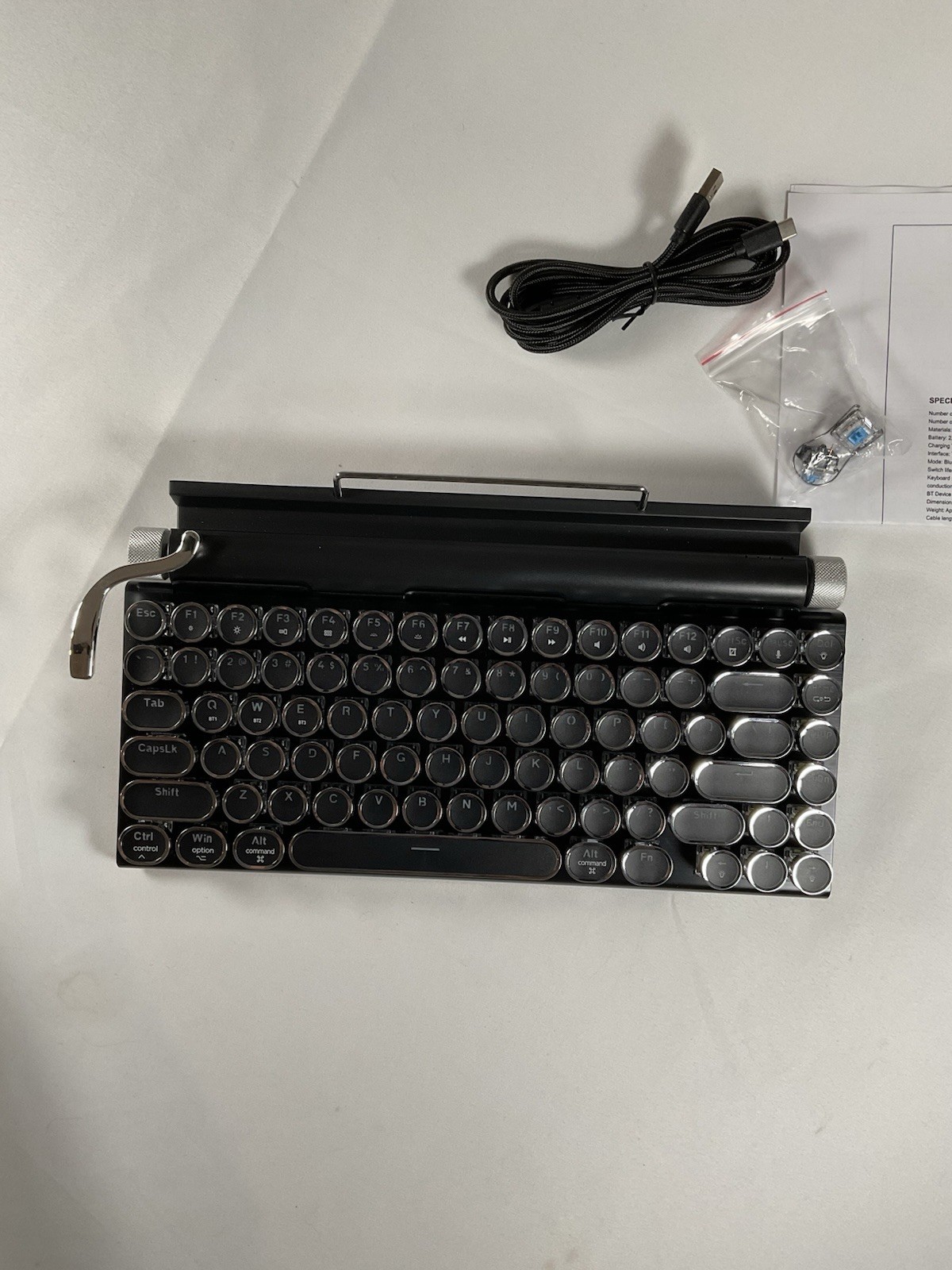 XEANIXIE Retro Typewriter Mechanical Keyboard  Bluetooth 5.0 For Multiple Device