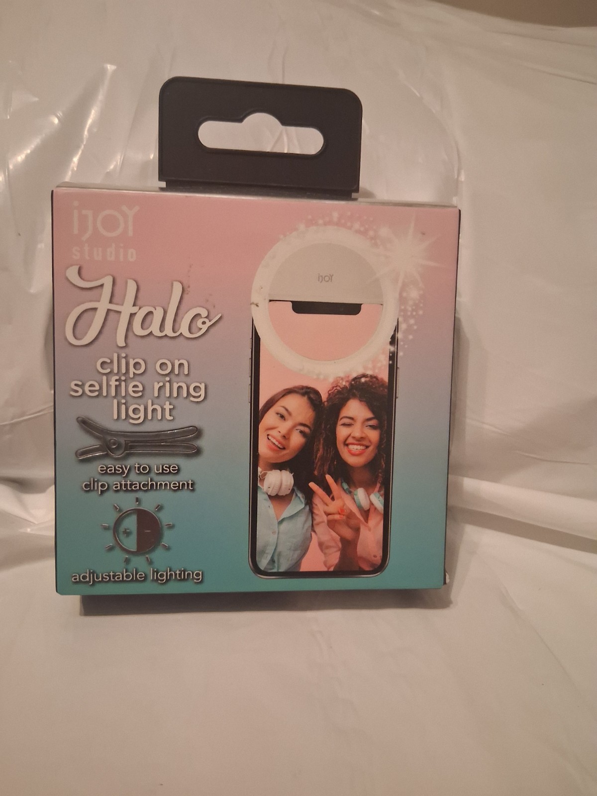 iJoy HALO Rechargeable Clip on Selfie Ring Lights Adjustable Lighting