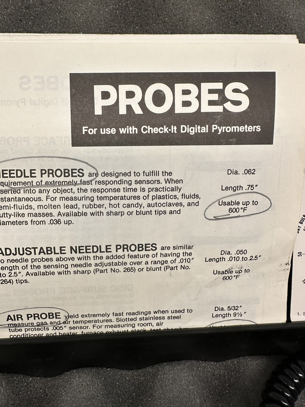 Check-It 602 Service* Engineer Pyrometer Set F*S