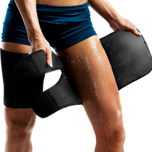2pc Adjustable Leg Support Brace Thigh High Compression Sleeve Socks Pain Relief